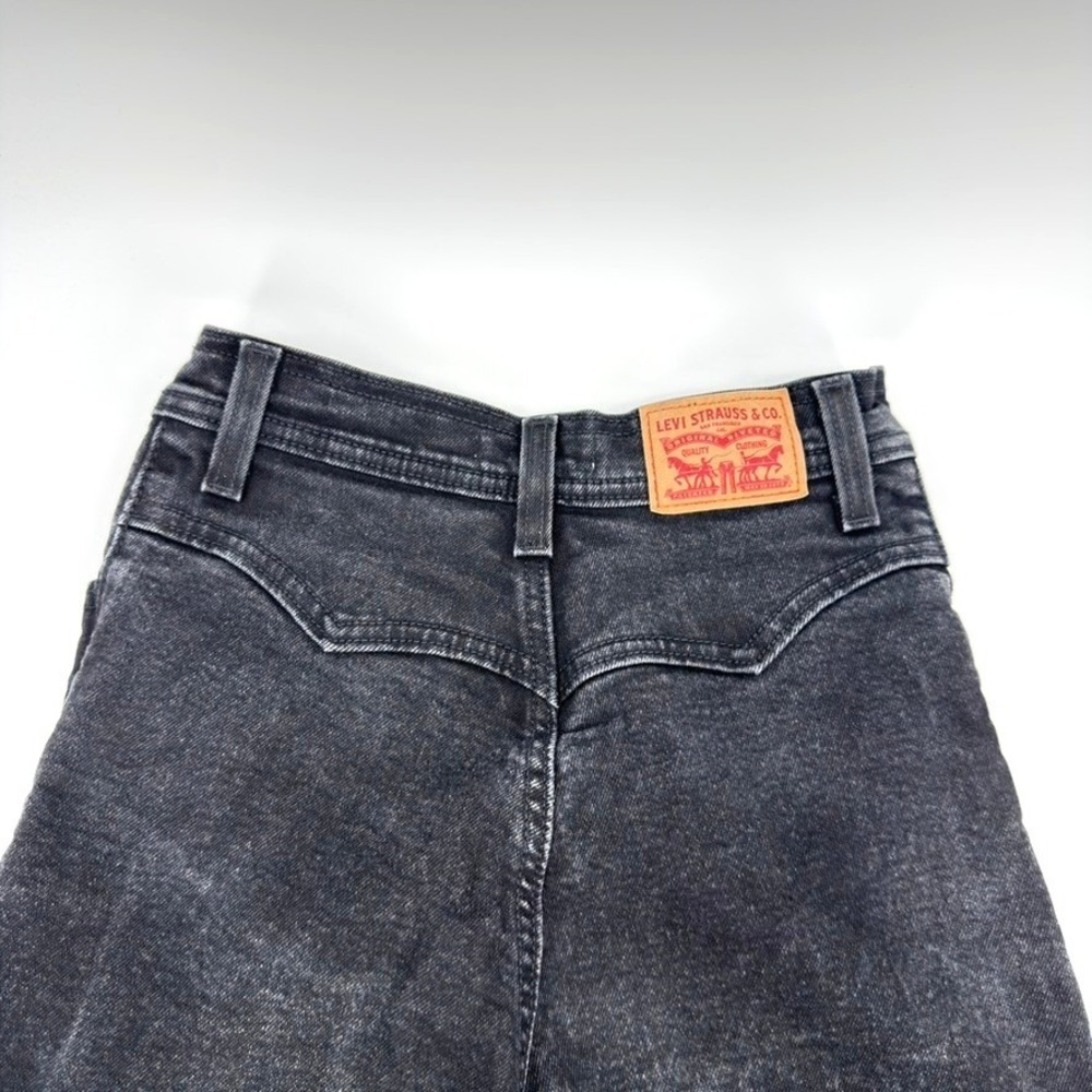Levis Ribcage Straight Ankle Jeans Womens 26 Washed Black High Rise 001UW-0003 - Picture 13 of 14